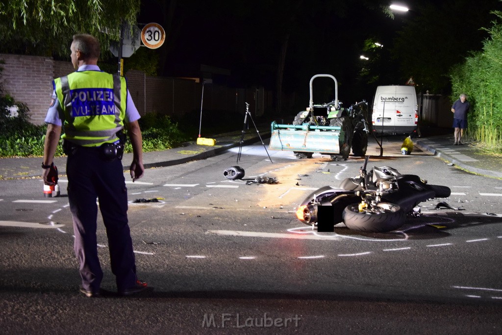 VU Krad Klein Traktor Koeln Hahnwald Bonner Landstr Unter den Birken P076.JPG - Miklos Laubert